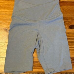 Old Navy Gray Bike Shorts High-Waisted Stretch
